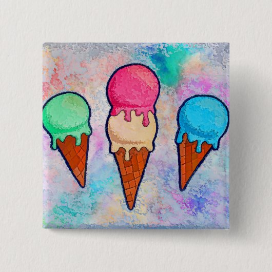 Ice Cream Cones Button (Voorkant)