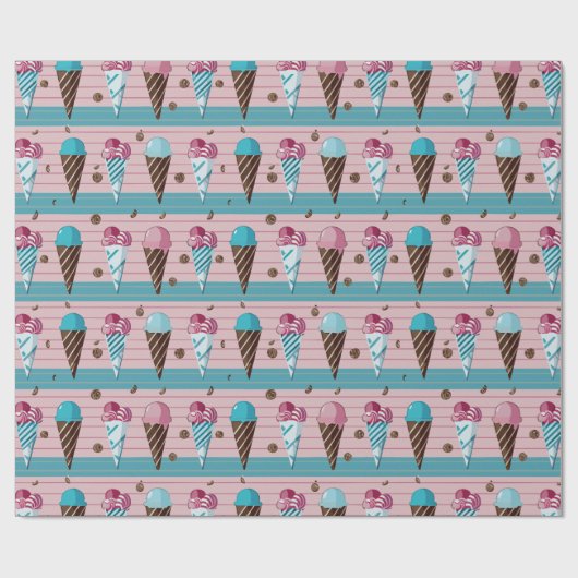 Ice Cream Cones Cadeaupapier (Vlak)
