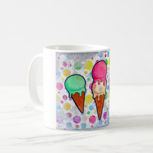 Ice Cream Cones Coffee-Mok Koffiemok (Voorkant links)