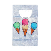 Ice Cream Cones Creditkaart Flessenopener (Voorkant)