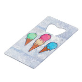 Ice Cream Cones Creditkaart Flessenopener (Achterkant Gekanteld)