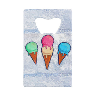 Ice Cream Cones Creditkaart Flessenopener