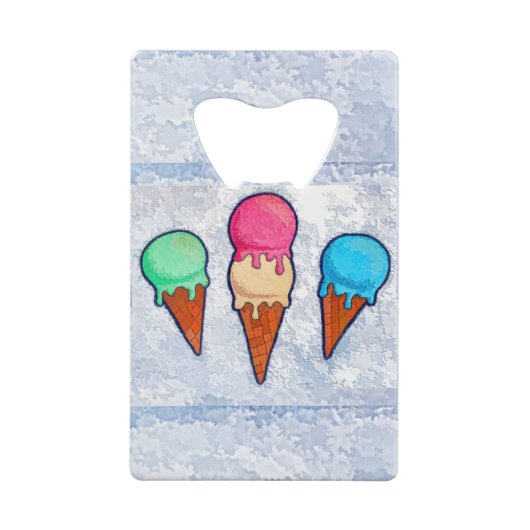 Ice Cream Cones Creditkaart Flessenopener (Achterkant)
