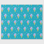 Ice Cream Cones Design Cadeaupapier (Vlak)