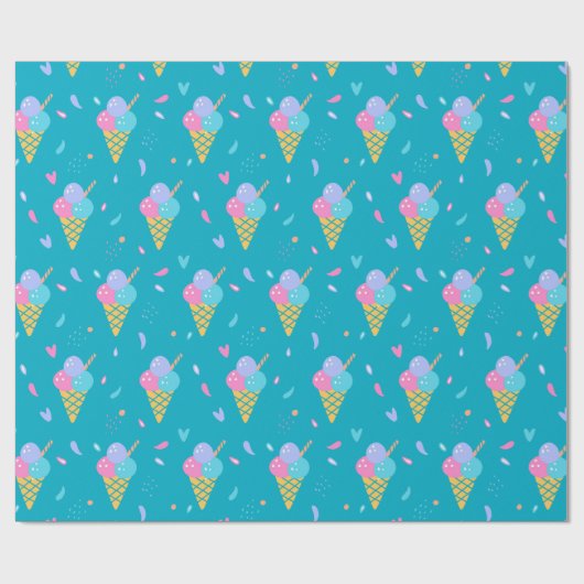 Ice Cream Cones Design Cadeaupapier (Vlak)