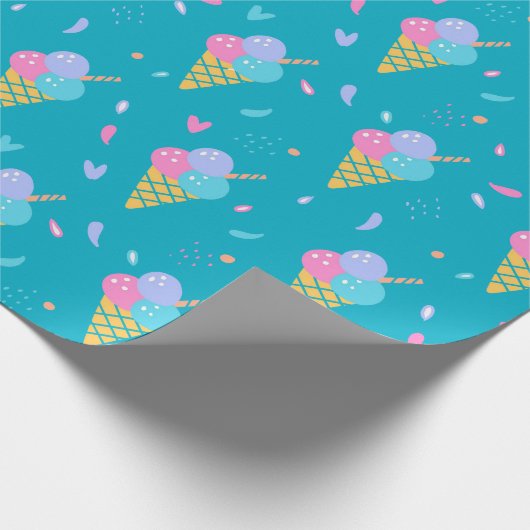 Ice Cream Cones Design Cadeaupapier (Hoek)