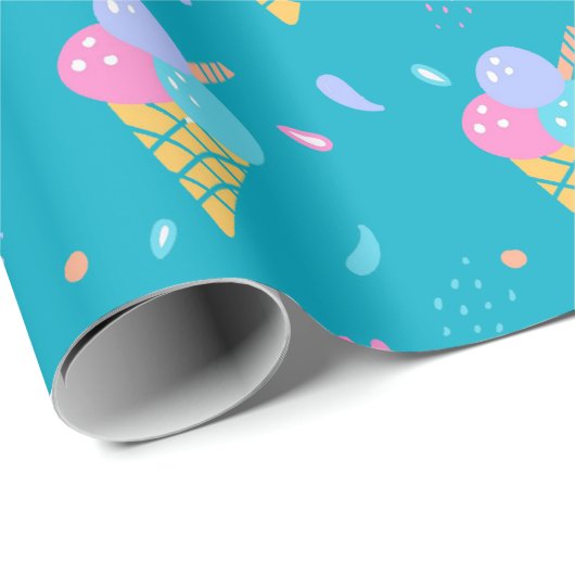 Ice Cream Cones Design Cadeaupapier (Rol Hoek)