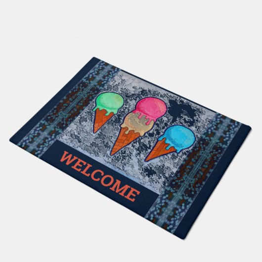 Ice Cream Cones Doormat Deurmat (Schuin)