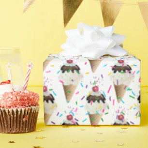 Ice Cream Cones en sprinken Cadeaupapier