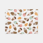Ice Cream Cones Fleece Blanket Deken (Voorkant (Horizontaal))