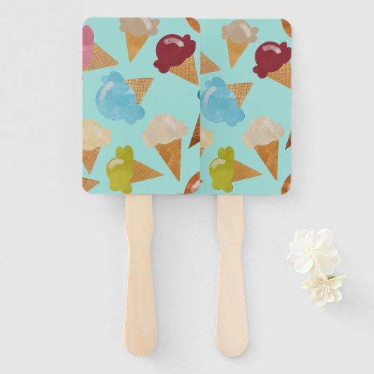 Ice Cream Cones for Days Handwaaier (Voorkant en achterkant)