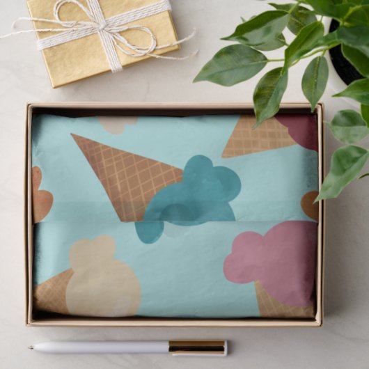 Ice Cream Cones for Days Tissuepapier (Geschenk)
