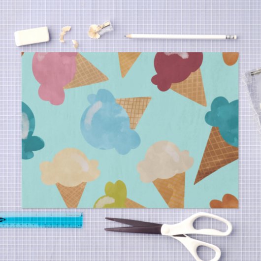 Ice Cream Cones for Days Tissuepapier (Craft)