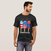 Ice Cream Cones Funny 4th of July Patriotic Americ T-shirt (Voorkant volledig)