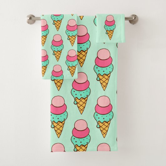 Ice Cream Cones Handdoek Set Gift (Insitu)