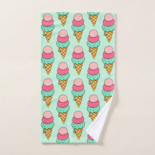 Ice Cream Cones Handdoek Set Gift (Handdoek)