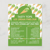 Ice Cream Cones, Ice Cream Parlor Adverteren Flyer (Voorkant)
