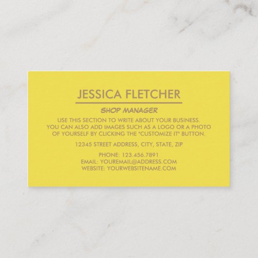 Ice Cream Cones, Ice Cream Parlor Visitekaartje (Achterkant)