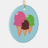 Ice Cream Cones Keramisch Ornament (Rechts)