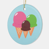 Ice Cream Cones Keramisch Ornament (Links)