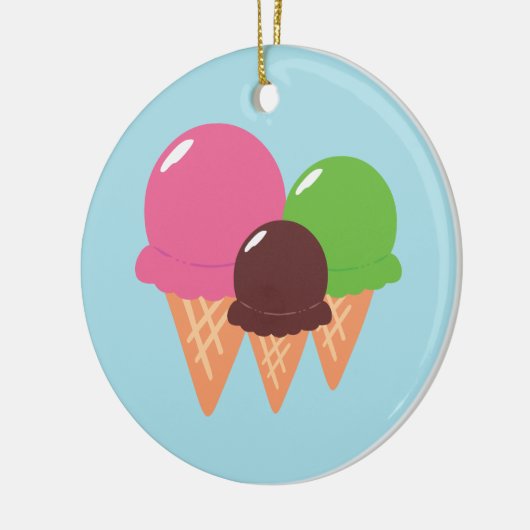 Ice Cream Cones Keramisch Ornament (Links)