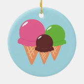 Ice Cream Cones Keramisch Ornament (Achterkant)