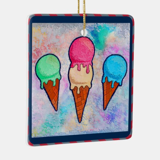 Ice Cream Cones keramisch Ornament (Rechts)