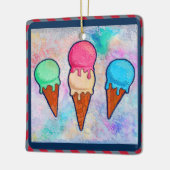 Ice Cream Cones keramisch Ornament (Links)