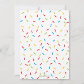 Ice Cream Cones Kleurrijke Verjaardag Uitnodiging (Achterkant)