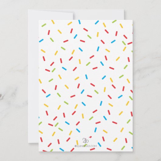 Ice Cream Cones Kleurrijke Verjaardag Uitnodiging (Achterkant)