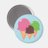 Ice Cream Cones Magneet (Voorkant / Achterkant)