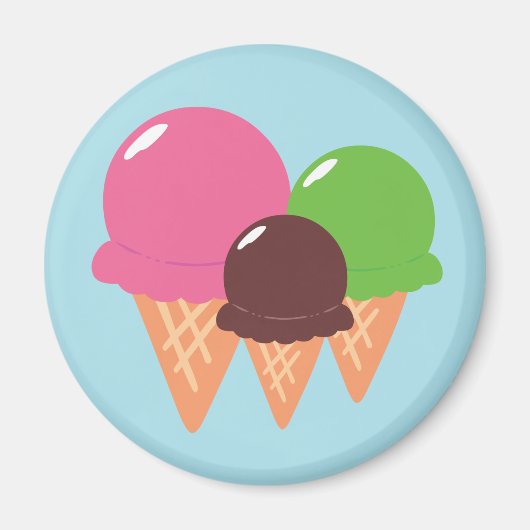 Ice Cream Cones Magneet (Voorkant)