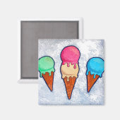 Ice Cream Cones Magneet (Voorkant / Achterkant)