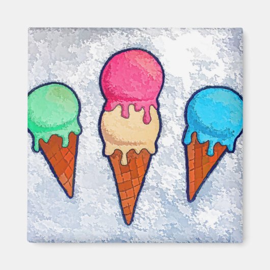Ice Cream Cones Magneet (Voorkant)