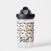 Ice Cream Cones met donuts Custom Name Waterfles (Voorkant)