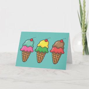 ICE CREAM CONES NOTE CARDS NOTITIEKAARTJE
