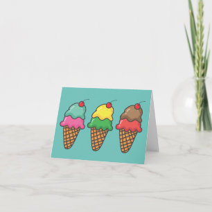 ICE CREAM CONES NOTE CARDS NOTITIEKAARTJE