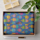 Ice Cream Cones on Blue Tissuepapier (Geschenk)