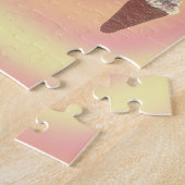 Ice Cream Cones on roze oranje gele wervelpuzzel Legpuzzel (Zijkant)