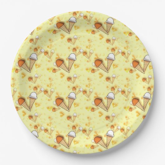 Ice Cream Cones Papieren Bordje (Voorkant)
