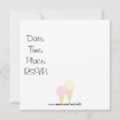 Ice Cream Cones Party-uitnodigingen Kaart (Achterkant)