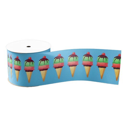 Ice Cream Cones Pattern  Grosgrain Lint (Spoel)