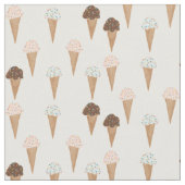 Ice Cream Cones Pattern Stof (Close Up)
