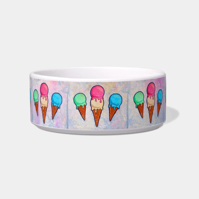 Ice Cream Cones Pet Bowl Voerbakje (Voorkant)