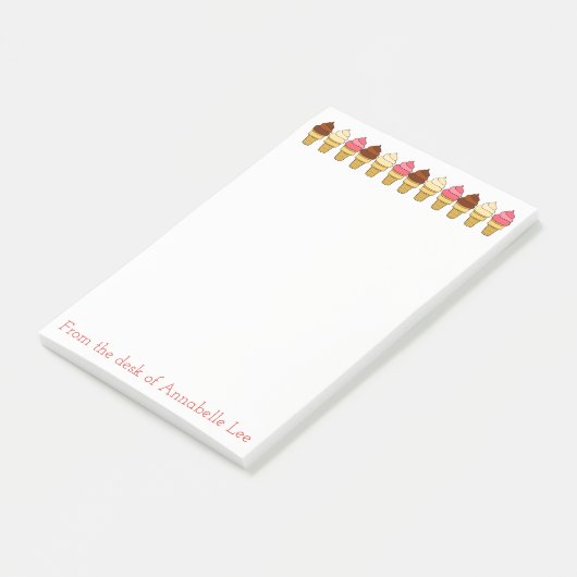 Ice Cream Cones Post-it® Notes (Schuin)