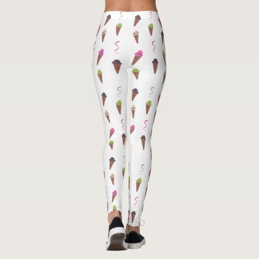 Ice Cream Cones & Ribbons Aangepaste Leggings (Achterkant)