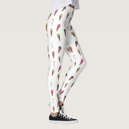 Ice Cream Cones & Ribbons Aangepaste Leggings (Rechts)