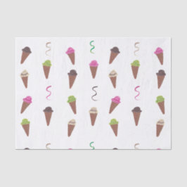 Ice Cream Cones & Ribbons Birthday-weefselpapier Tissuepapier