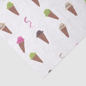 Ice Cream Cones & Ribbons Birthday-weefselpapier Tissuepapier (Detail)