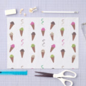 Ice Cream Cones & Ribbons Birthday-weefselpapier Tissuepapier (Craft)